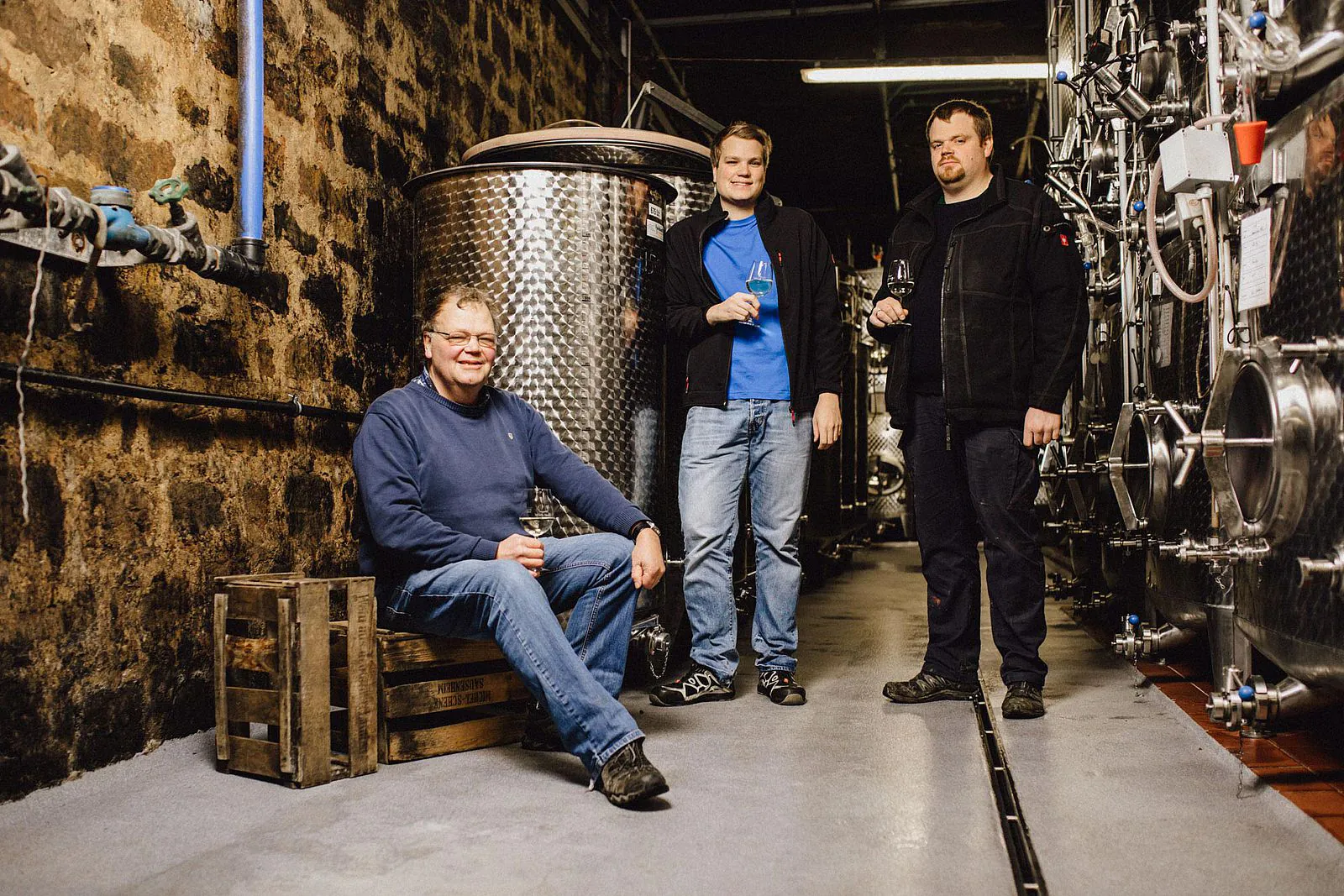 Winzer des Weingut Schenk Siebert in Deutschland, Pfalz