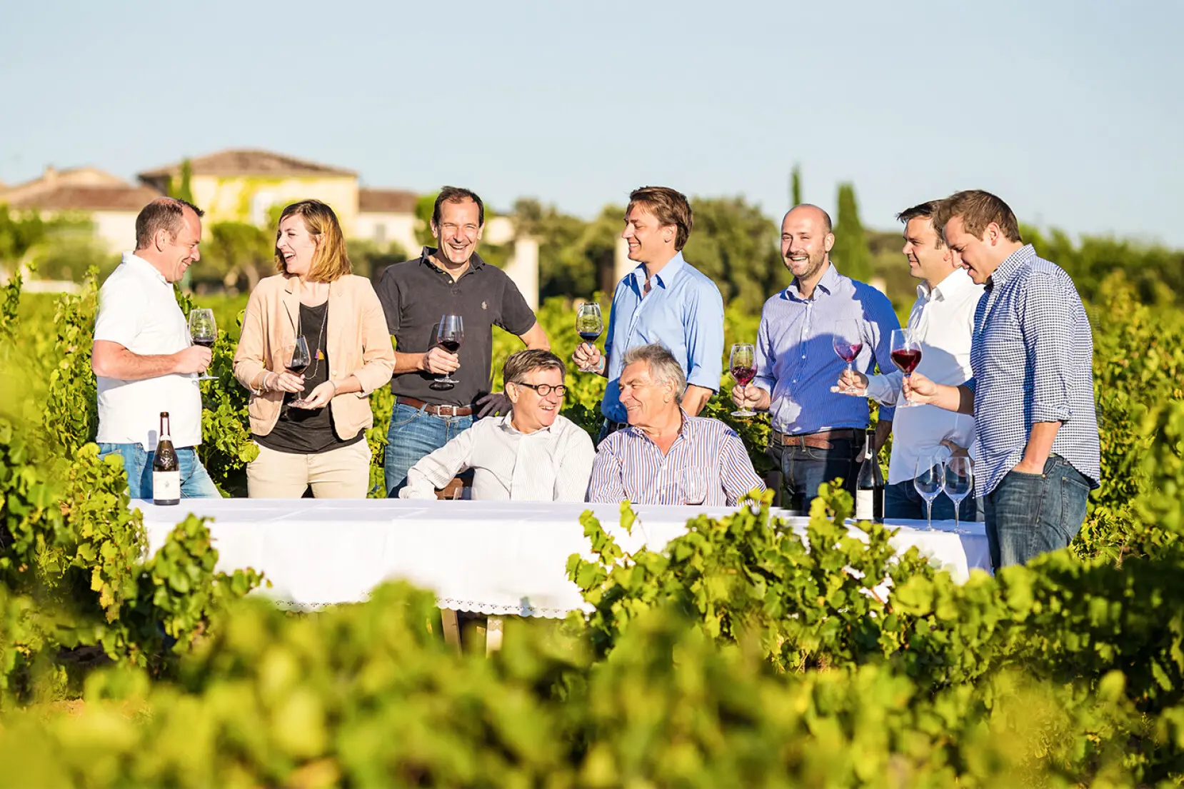 Winzer des Weingut Famille Perrin in Frankreich, Rhône